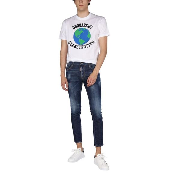 Dsquared Men Globetrotter T-Shirt With Print